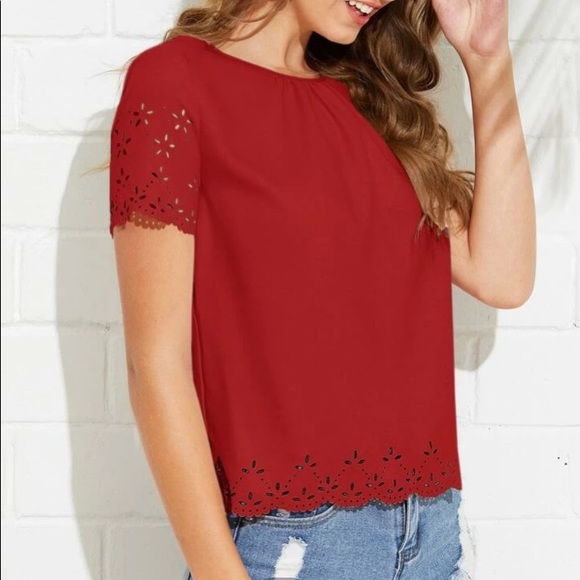 SHEIN Tops - red blouse